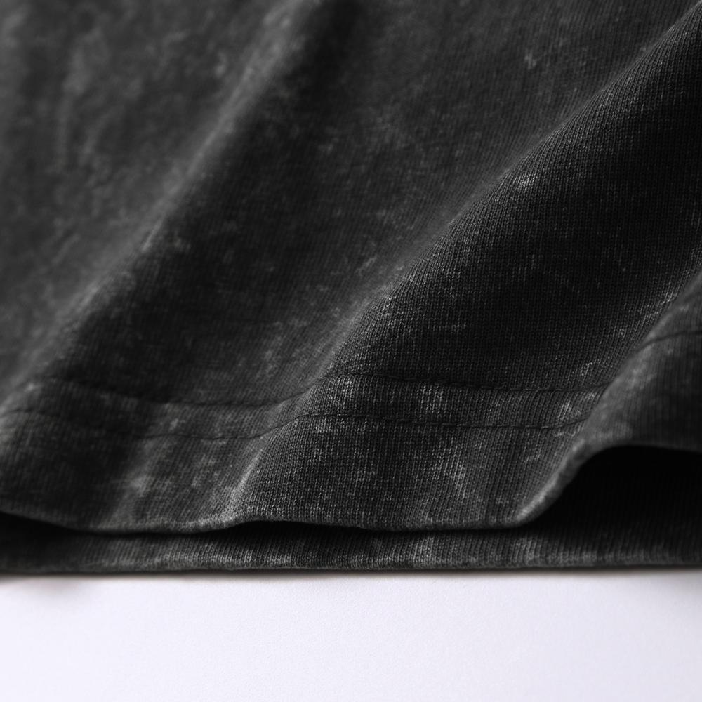 Washed cotton short-sleeved 230g/㎡ American street fashion brand men's and women's same style pure cotton short-sleeved T-shirt advertising shirt Men's casual cultural shirt fashionable, comfortable and breathable new top detail image 10