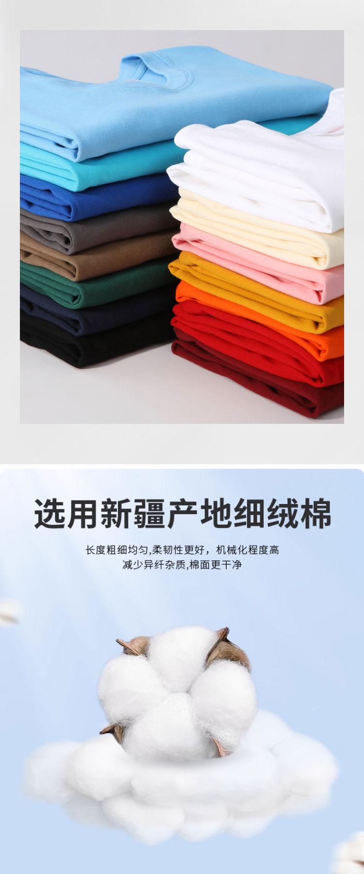 200g/㎡100% cotton short-sleeved T-shirt big T-shirt  detail image 7