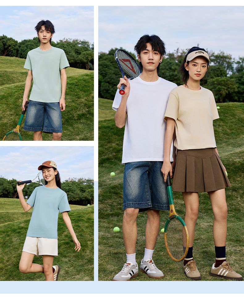 190g/㎡ 100% cotton short-sleeved T-shirt big T-shirt detail image 18