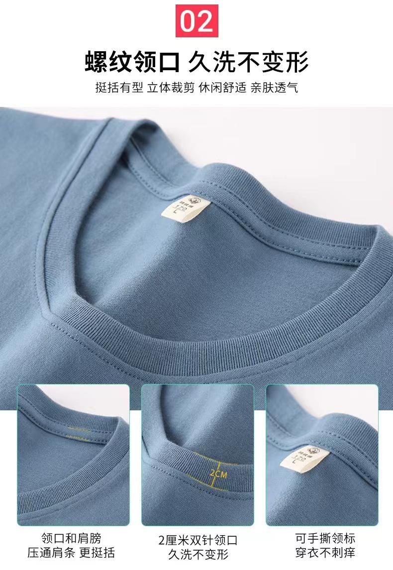 180g/㎡ 100% CVC cotton short-sleeved T-shirt big T-shirt detail image 11