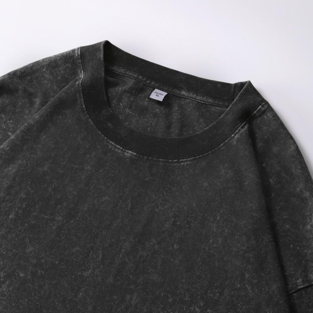 Washed cotton 230g/㎡ long-sleeved American street fashion brand men's and women's same style pure cotton long-sleeved T-shirt advertising shirt men's casual cultural shirt fashionable, comfortable and breathable new top detail image 8