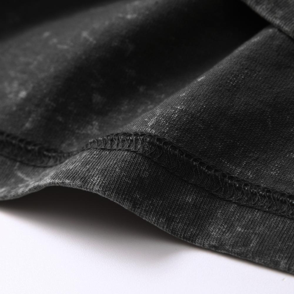 Washed cotton short-sleeved 230g/㎡ American street fashion brand men's and women's same style pure cotton short-sleeved T-shirt advertising shirt Men's casual cultural shirt fashionable, comfortable and breathable new top detail image 12