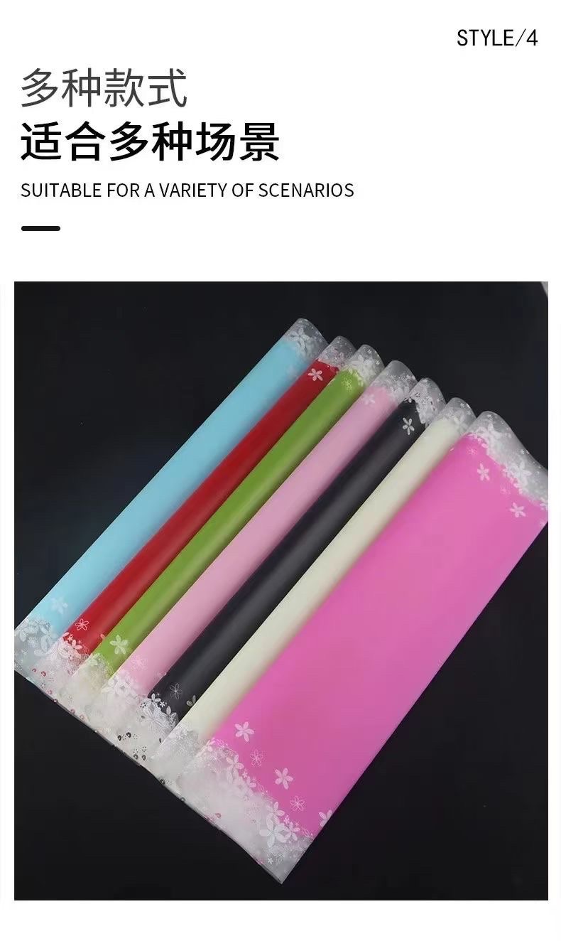 Pengfa Packaging Factory Store Butterfly Color Paper, flower wrapping Paper, Butterfly Color Paper, lace matte paper, OPP material, Christmas Apple wrapping Paper, Valentine's Day wrapping paper, gift packaging products Specification image
