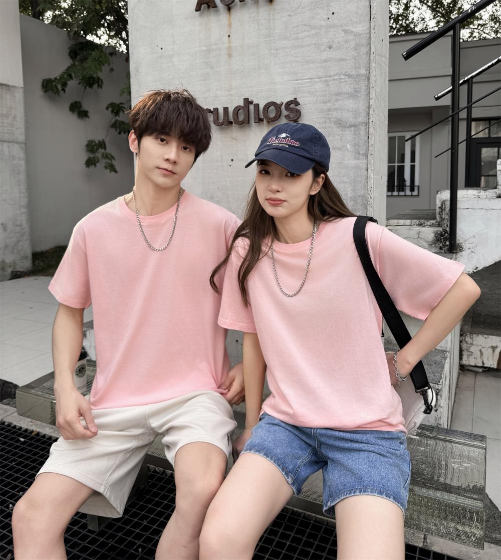 Cross-border 32-piece 200g/㎡ 5A antibacterial combed pure cotton European size off-the-shoulder loose style short-sleeved T-shirt, trendy clothing, fashionable casual T-shirt, simple and elegant short-sleeved trendy T-shirt for men Specification image