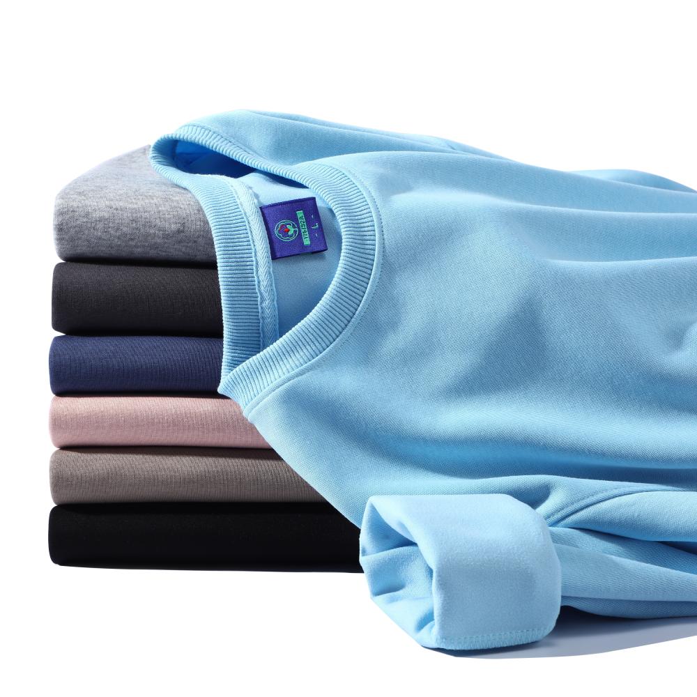 The new long-sleeved, unisex hoodie from Huamian Composite milk Silk is a fashionable and casual unisex hoodie that is simple and comfortable. It's a trendy hoodie Item Picture