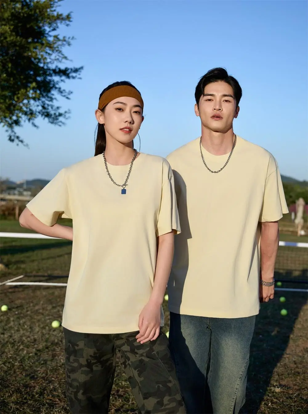 Cross-border large drop shoulder trendy brand round neck Guose series 32-count double yarn 260g/㎡ short-sleeved T-shirt for both men and women, men's short-sleeved trendy T-shirt, fashionable, casual, comfortable and breathable T-shirt detail image 17