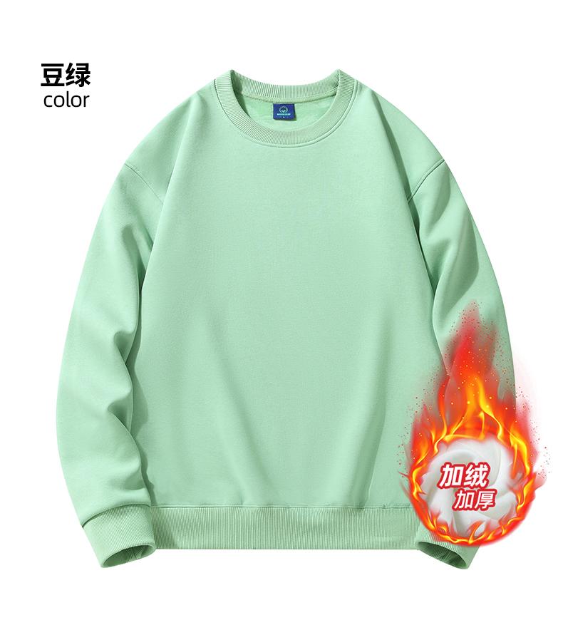 The new long-sleeved men's and women's unisex sweatshirt from Huamian Composite silver fox fleece is fashionable and casual. It is a simple and comfortable sweatshirt with a trendy look detail image 15