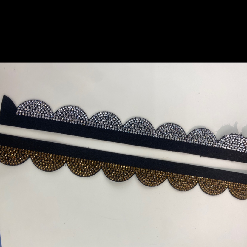 水钻条码 diy复古水钻花边 
