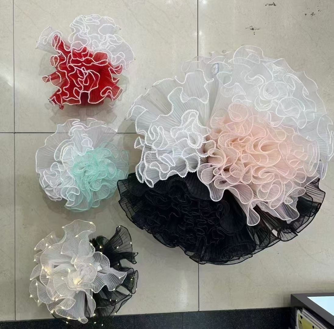 Pengfa Packaging Factory Store Pearl Wave Yarn, Wave yarn, flower wrapping paper lining, bouquet wrapping, net yarn, floral art materials, materials, Valentine's Day all-purpose flower matching materials, small bouquet wrapping paper, gift packaging products detail image 5