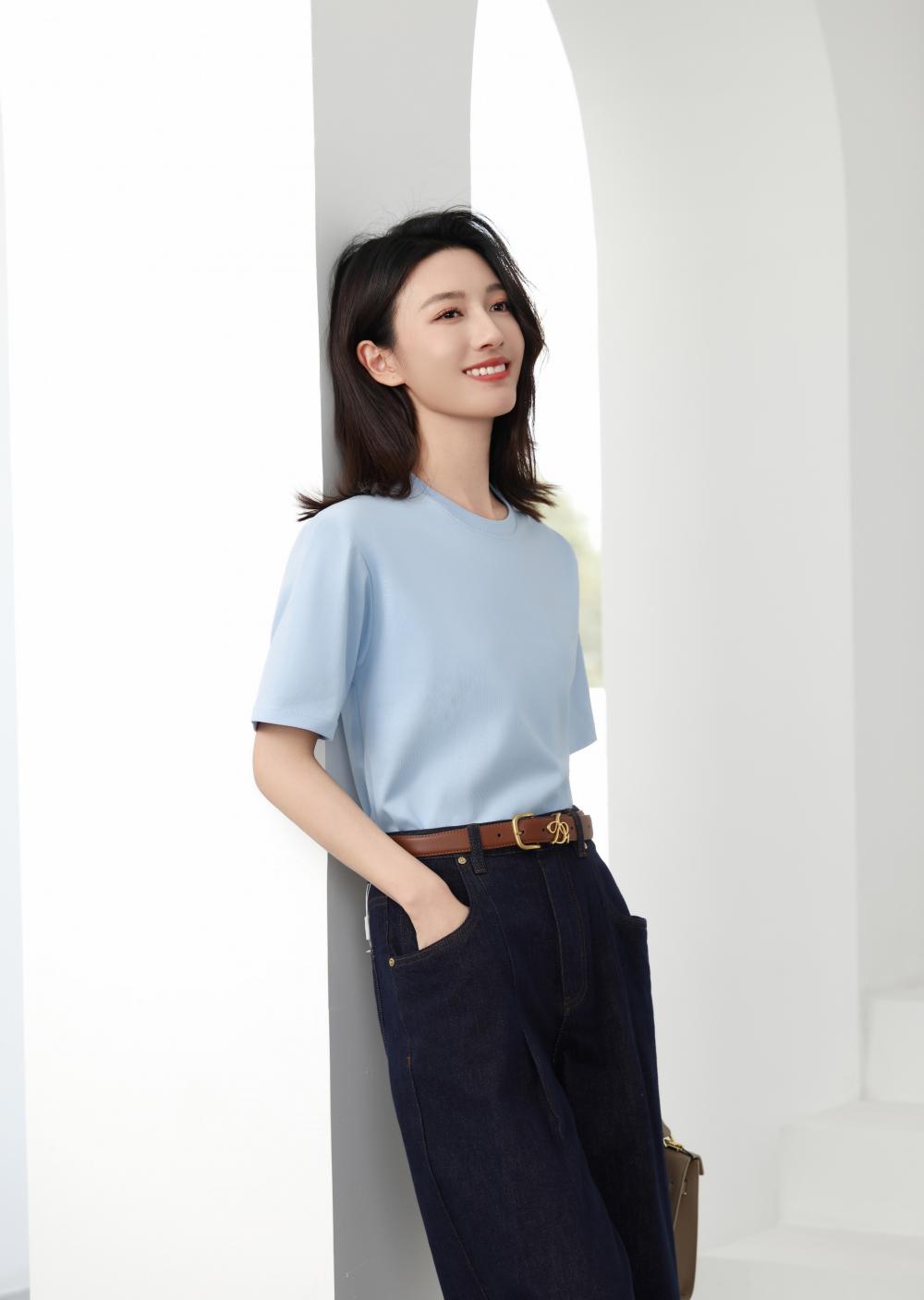 Cross-border Solona Silk Cotton Sand Washing Series 240g/㎡ short-sleeved T-shirt, trendy men's and women's clothing, short-sleeved trendy T-shirt, short-sleeved trendy fashion casual T-shirt, Summer new style detail image 16