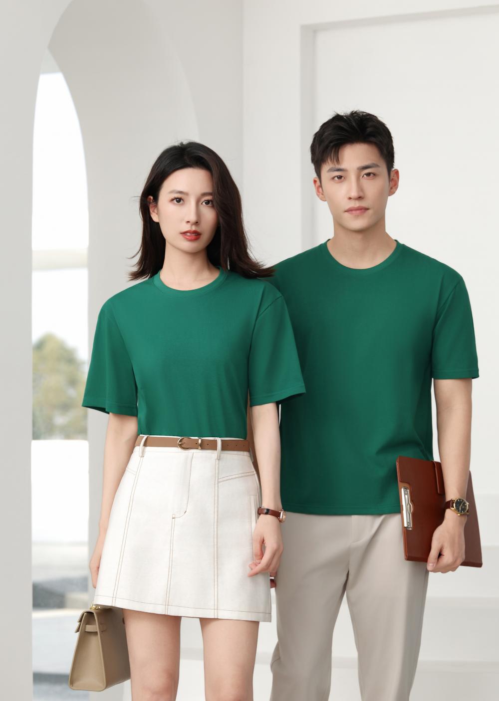 Cross-border Solona Silk Cotton Sand Washing Series 240g/㎡ short-sleeved T-shirt, trendy men's and women's clothing, short-sleeved trendy T-shirt, short-sleeved trendy fashion casual T-shirt, Summer new style Item Picture