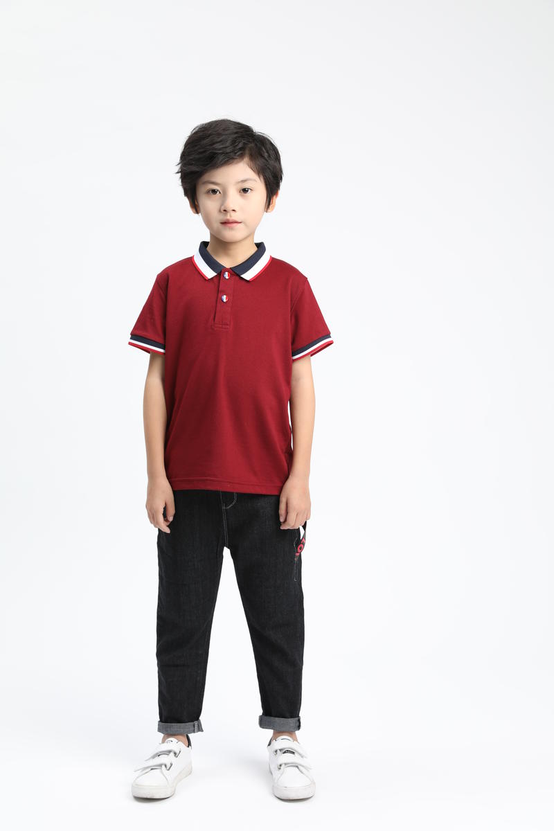 Cross-Border Children's Color-Striped New Short-Sleeved Collared Polo Shirts For Both Men And Women, Fashionable And Casual Polo Shirts For Both Men And Women, Simple And Comfortable Short-Sleeved Trendy Polo Shirts undefined
