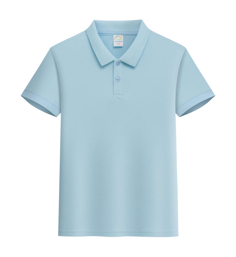 Cross-Border Children's Polo Shirts 200G/㎡ Long-Staple Cotton, New Short-Sleeved Collared Polo Shirts For Both Men And Women, Fashionable And Casual Polo Shirts For Both Men And Women, Simple, Comfortable And Trendy Polo Shirts undefined