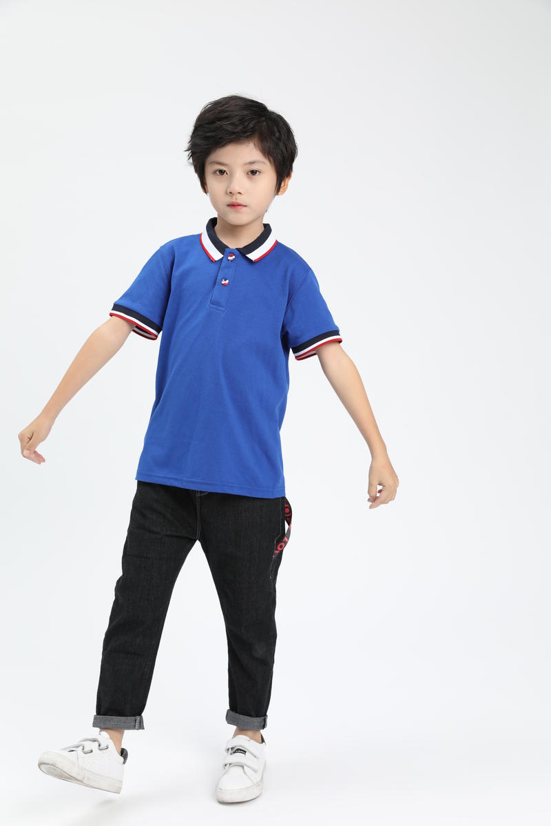 Cross-Border Children's Color-Striped New Short-Sleeved Collared Polo Shirts For Both Men And Women, Fashionable And Casual Polo Shirts For Both Men And Women, Simple And Comfortable Short-Sleeved Trendy Polo Shirts undefined