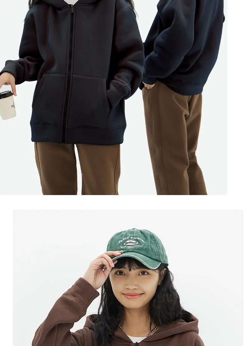 Cross-border warm cashmere hooded zipper sweatshirt, outdoor sports casual wear, lightweight and breathable sports sweatshirt for men and women, new trendy styles for autumn and winter detail image 11