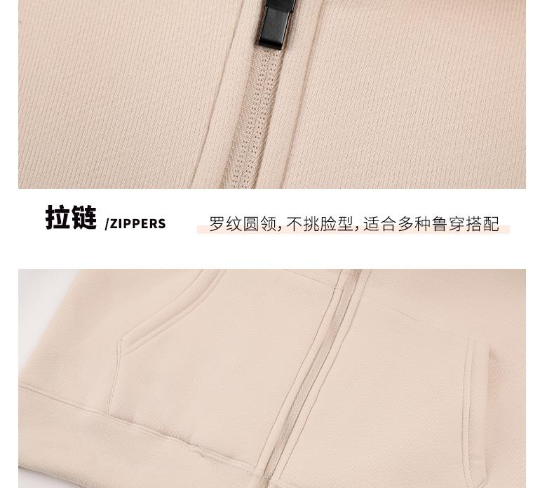 Cross-border warm cashmere hooded zipper sweatshirt, outdoor sports casual wear, lightweight and breathable sports sweatshirt for men and women, new trendy styles for autumn and winter detail image 8