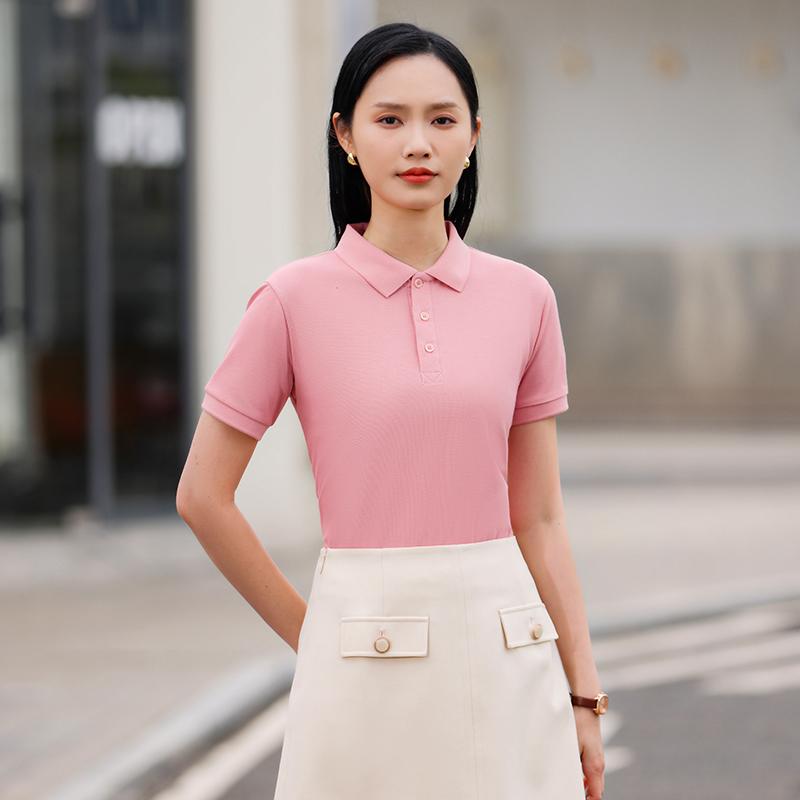 Cross-border adult polo shirt 200g/㎡ long-staple cotton new short-sleeved lapel polo for both men and women, fashionable and casual polo for both men and women, simple, comfortable and trendy polo Item Picture