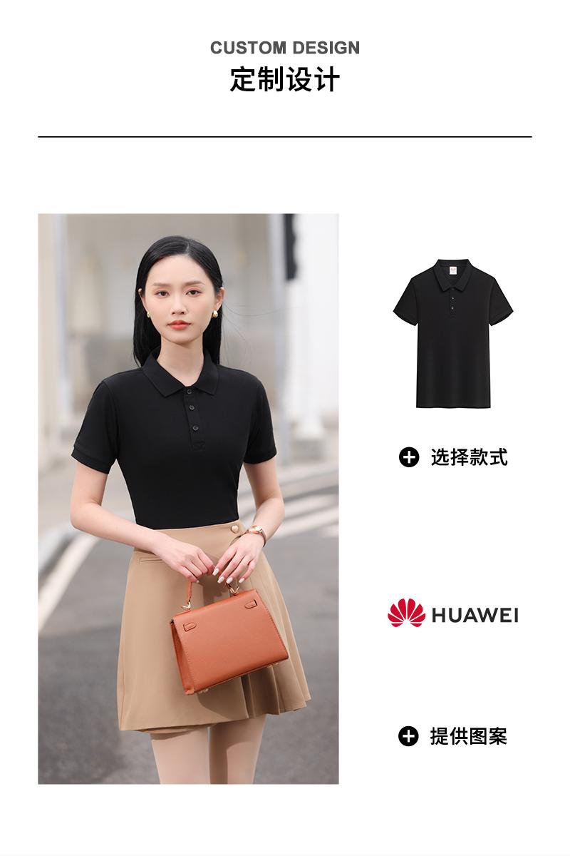 Cross-border adult polo shirt 200g/㎡ long-staple cotton new short-sleeved lapel polo for both men and women, fashionable and casual polo for both men and women, simple, comfortable and trendy polo detail image 17