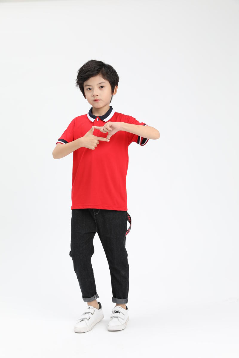 Cross-Border Children's Color-Striped New Short-Sleeved Collared Polo Shirts For Both Men And Women, Fashionable And Casual Polo Shirts For Both Men And Women, Simple And Comfortable Short-Sleeved Trendy Polo Shirts Item Picture