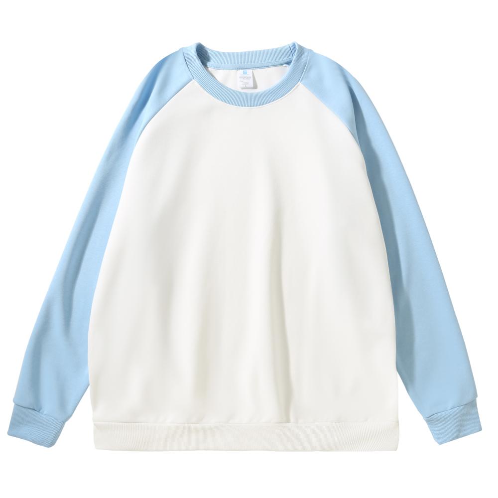 Cross-border cotton composite milk silk 300g/㎡ shouldered round-neck sweatshirt, a lightweight and breathable sportswear for both men and women, a new trendy style for autumn and winter details Picture