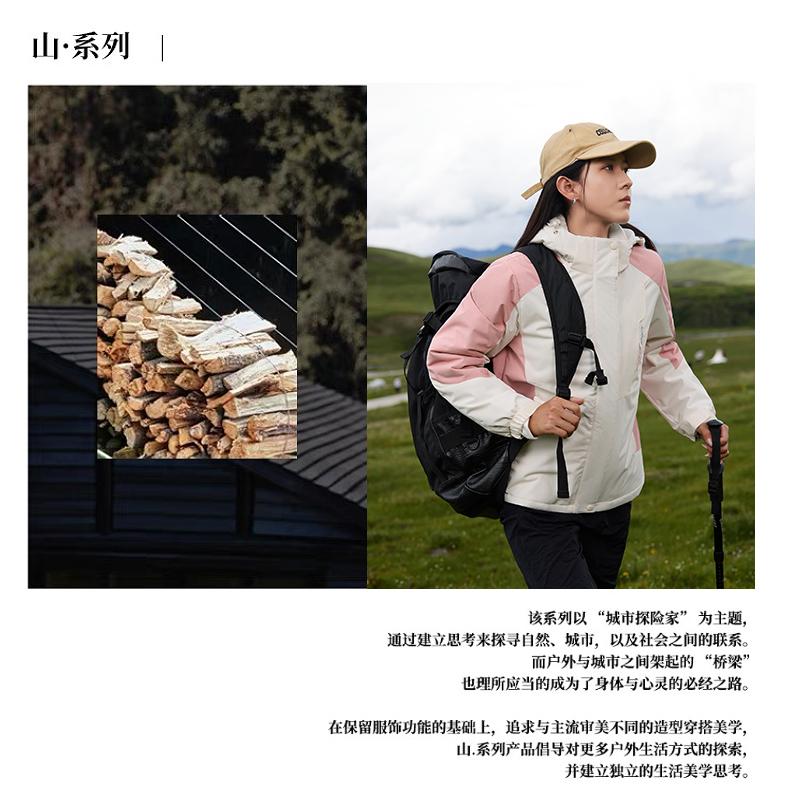 Cross-border graphene waterproof and wear-resistant couple one-piece thickened cotton clothing, outdoor sportswear, men 's hooded windbreaker pants set, women' s windbreaker Jackets windproof, waterproof and breathable outdoor clothing detail image 2