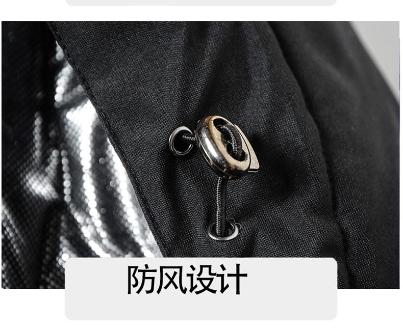 Cross-border graphene technology couple color one-piece fleece outdoor sportswear men 's same style hooded down jacket and pants set men' s women 's down jacket Jackets windproof, waterproof and breathable outdoor clothing detail image 4