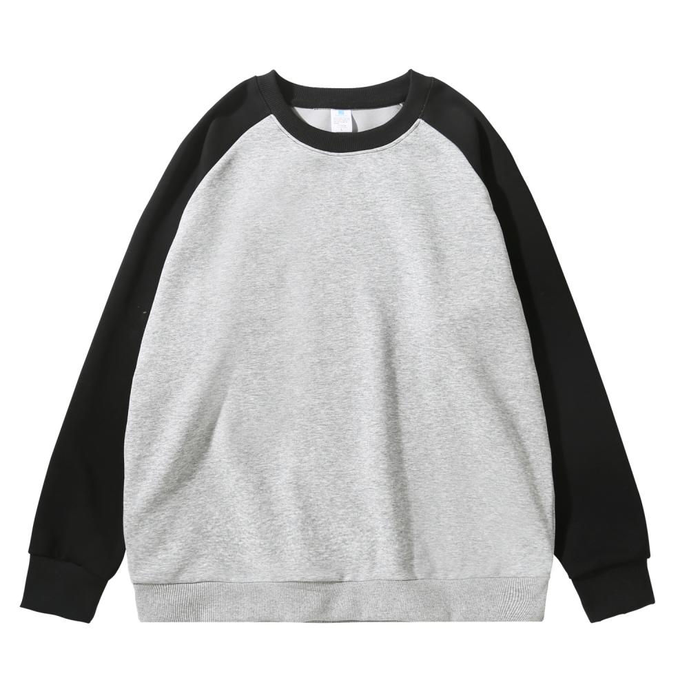 Cross-border cotton composite milk silk 300g/㎡ shouldered round-neck sweatshirt, a lightweight and breathable sportswear for both men and women, a new trendy style for autumn and winter