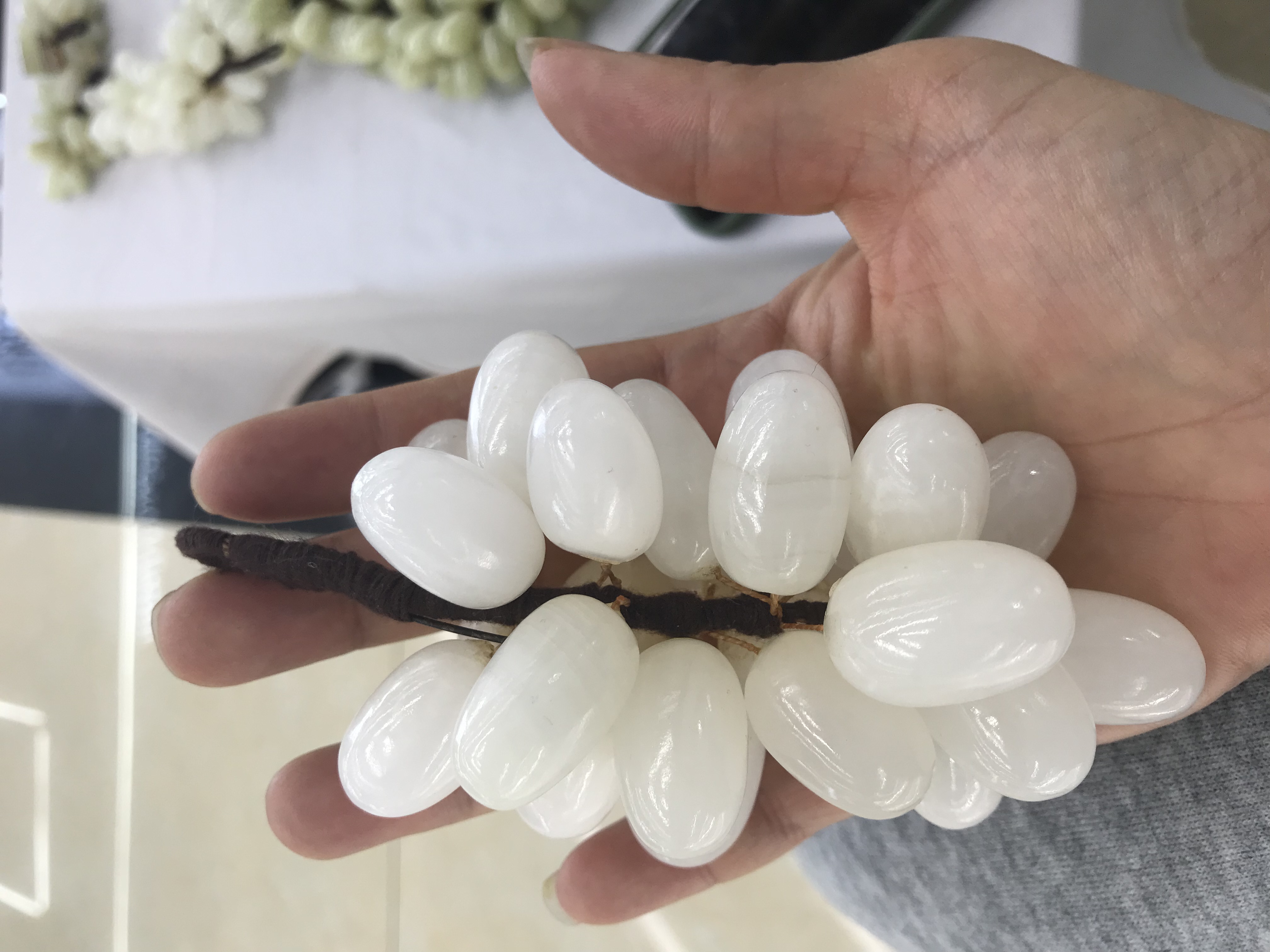 巴基斯坦玉石葡萄摆件#巴玉#玉葡萄