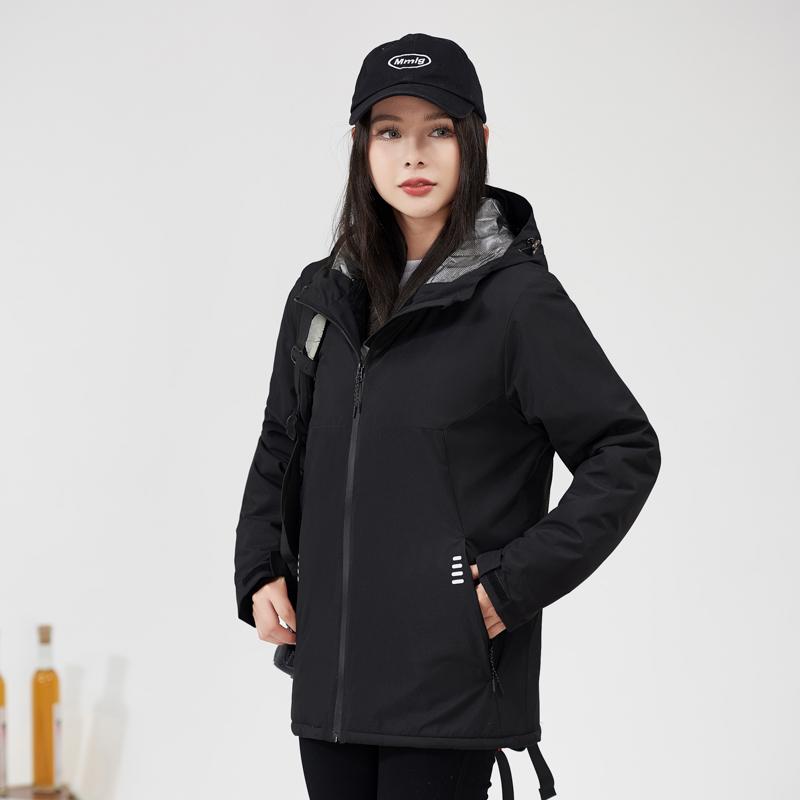 Cross-border graphene technology couple color one-piece fleece outdoor sportswear men 's same style hooded down jacket and pants set men' s women 's down jacket Jackets windproof, waterproof and breathable outdoor clothing detail image 17