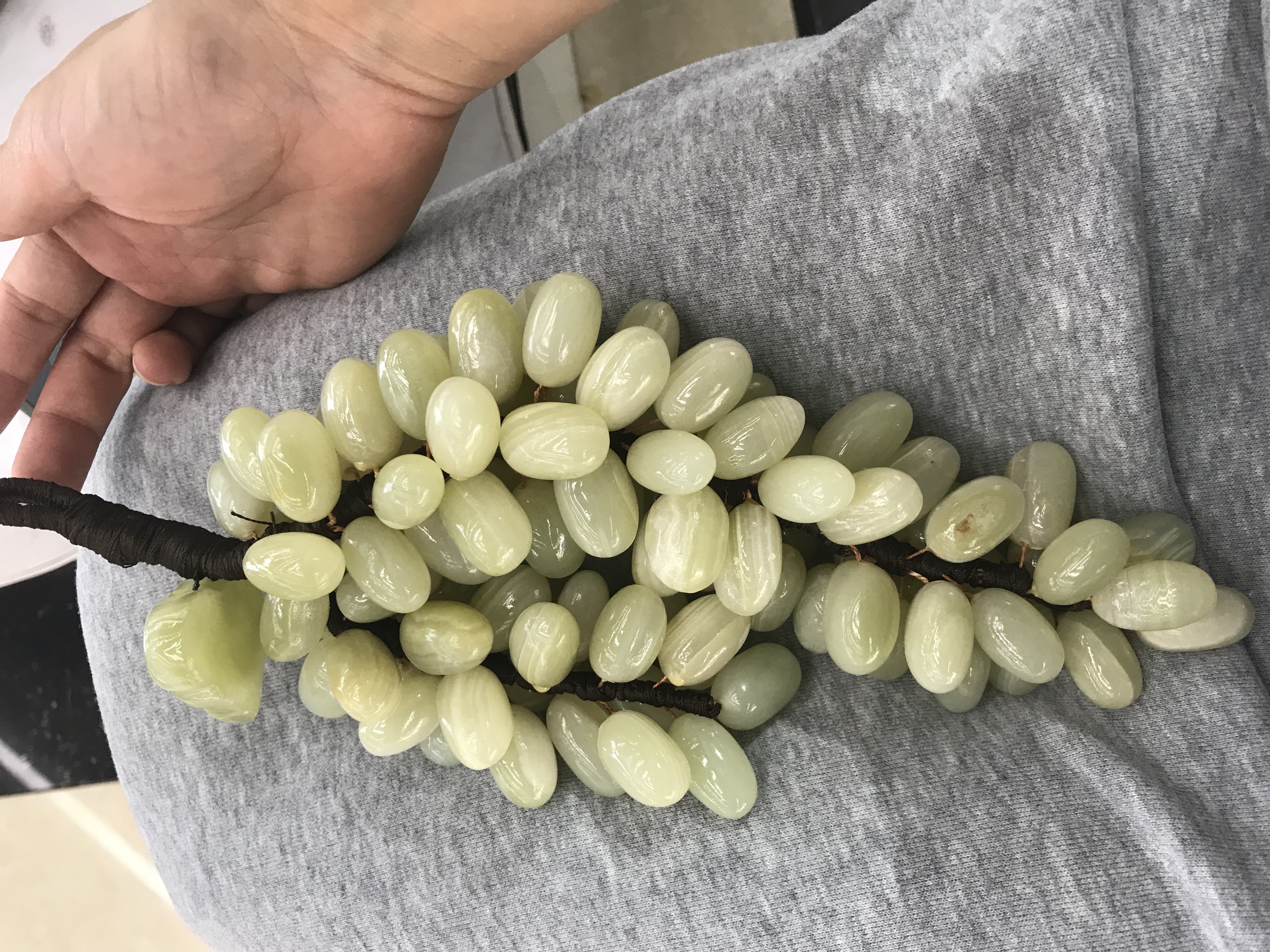 巴基斯坦玉石葡萄摆件#玉葡萄