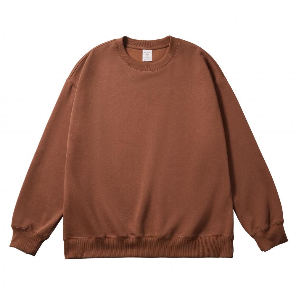 Cross-border cotton composite milk silk 300g/㎡ solid color sweatshirt, outdoor sports casual wear, lightweight and breathable sports sweatshirt for men and women, new trendy style for autumn and winter detail image 19