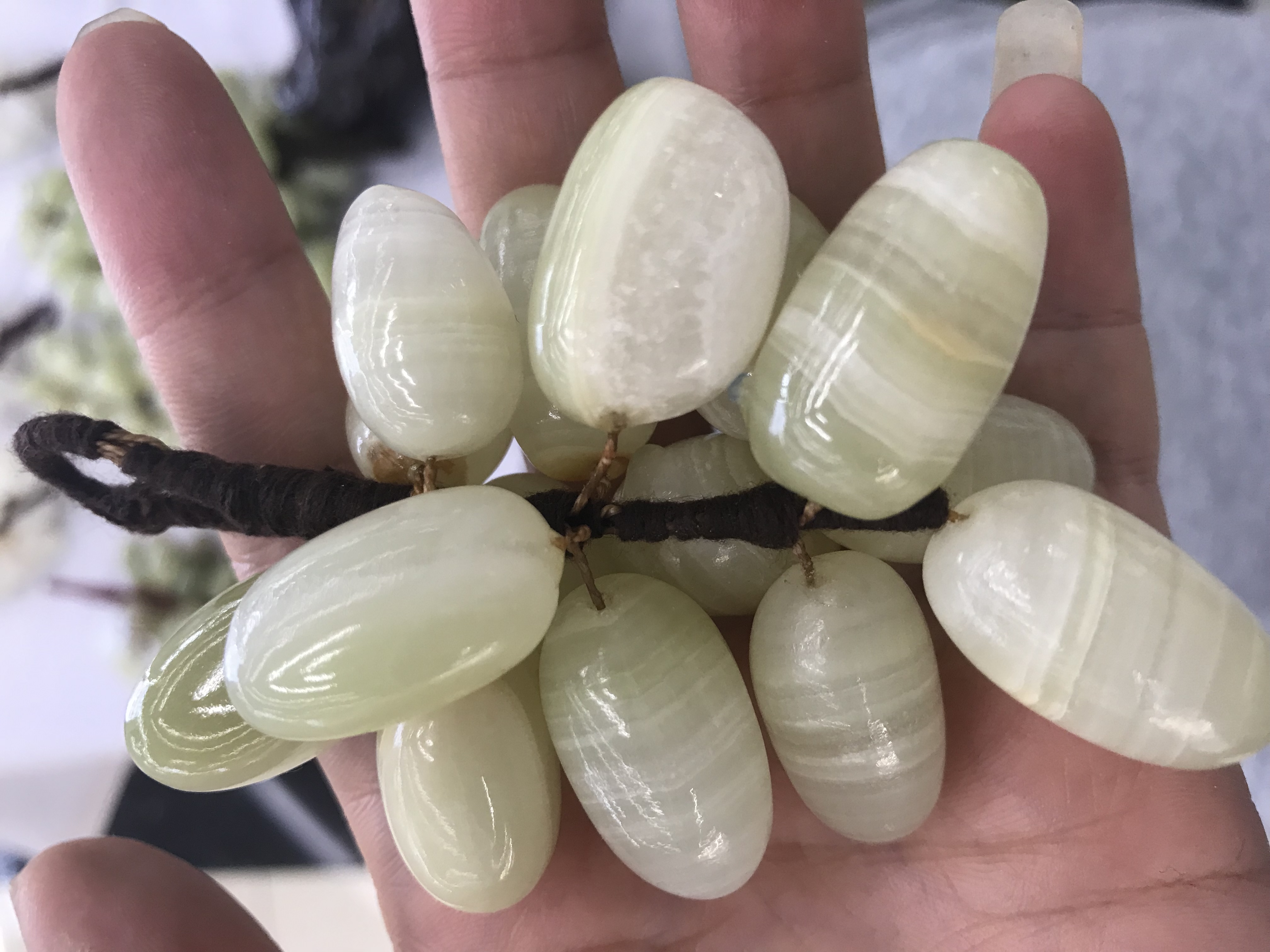 巴基斯坦玉石葡萄摆件#玉葡萄#巴玉