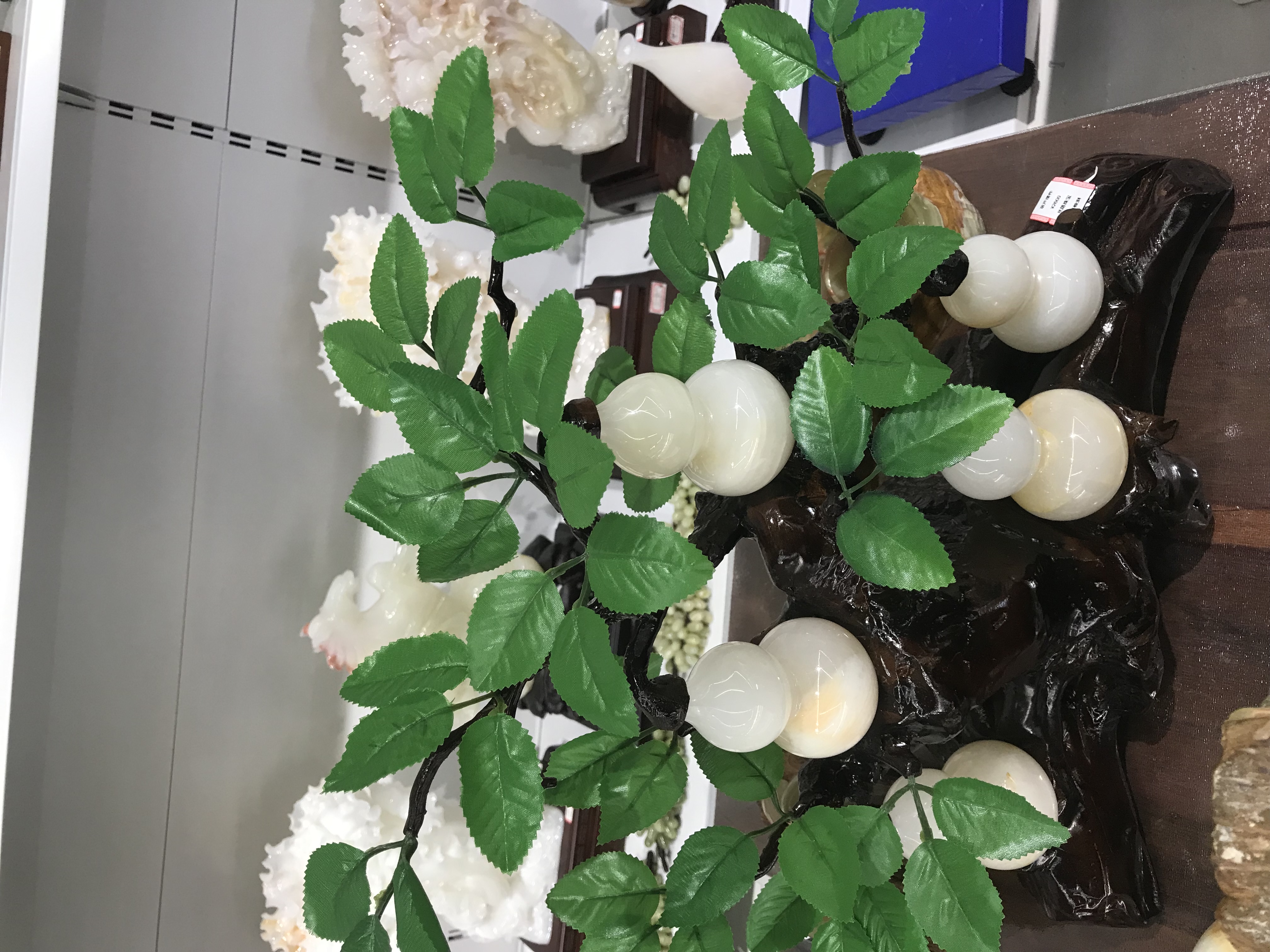 巴基斯坦玉石雕刻摆件 五福临门