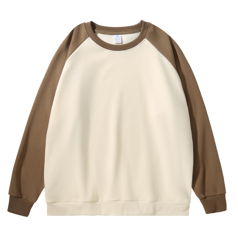 Cross-border cotton composite milk silk 300g/㎡ shouldered round-neck sweatshirt, a lightweight and breathable sportswear for both men and women, a new trendy style for autumn and winter Item Picture