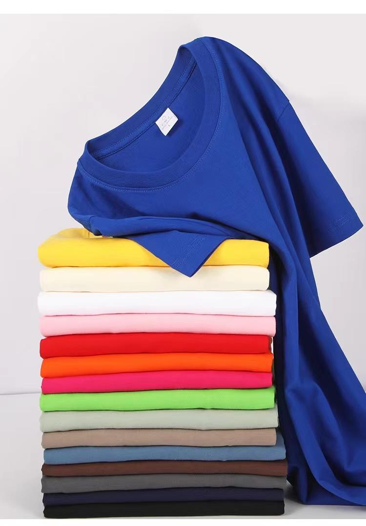 Cross-border cloud-sensing cotton adult round-neck T-shirt, children's wear, men's and women's same style short-sleeved T-shirt, Korean version adult clothing T-shirt, new simple, fashionable, comfortable and breathable detail image 3