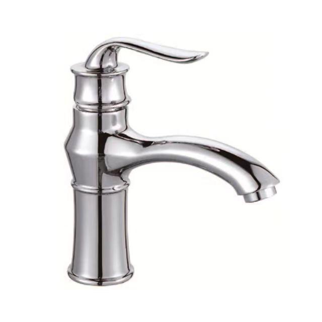 Grifo sanitario estilo retro francés retro europeo lavabo grifo titanio oro plata single hole grifo de agua fría y caliente details Picture