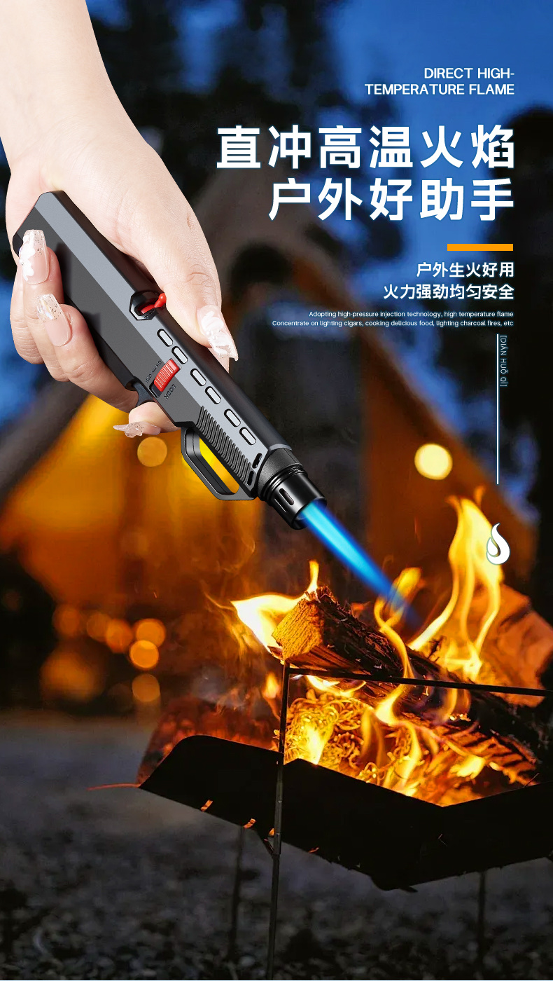 便捷厨用打火机 点烟器煤气灶专用 打火机耐用 火力强大 安全可靠详情图2