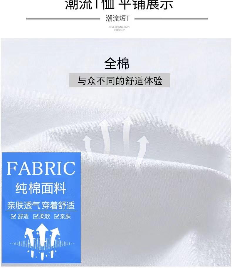 Cross-border cloud-sensing cotton adult round-neck T-shirt, children's wear, men's and women's same style short-sleeved T-shirt, Korean version adult clothing T-shirt, new simple, fashionable, comfortable and breathable detail image 9