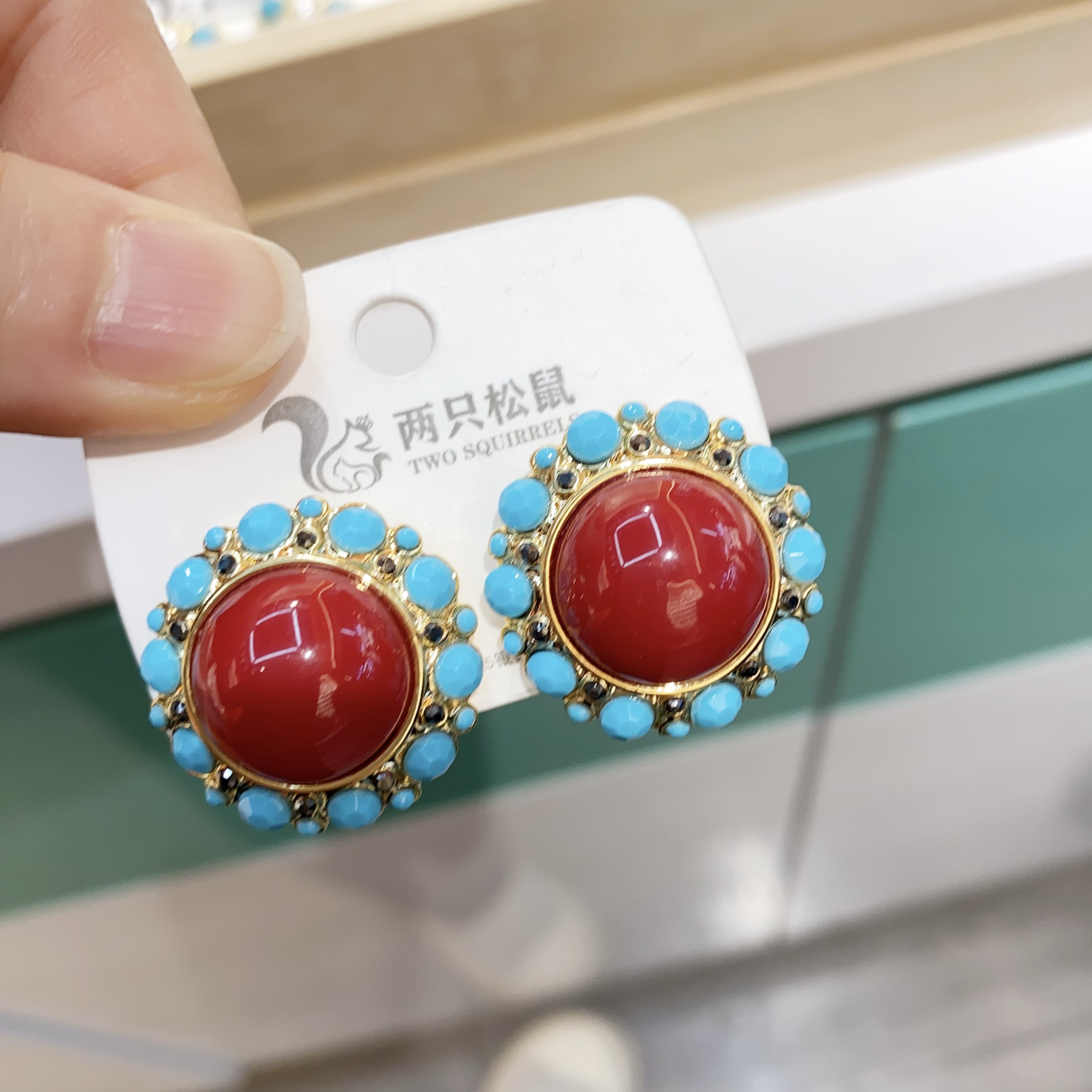 新中式珍珠耳环 高级感耳饰 饰品女士优雅耳环 精致耳饰礼物