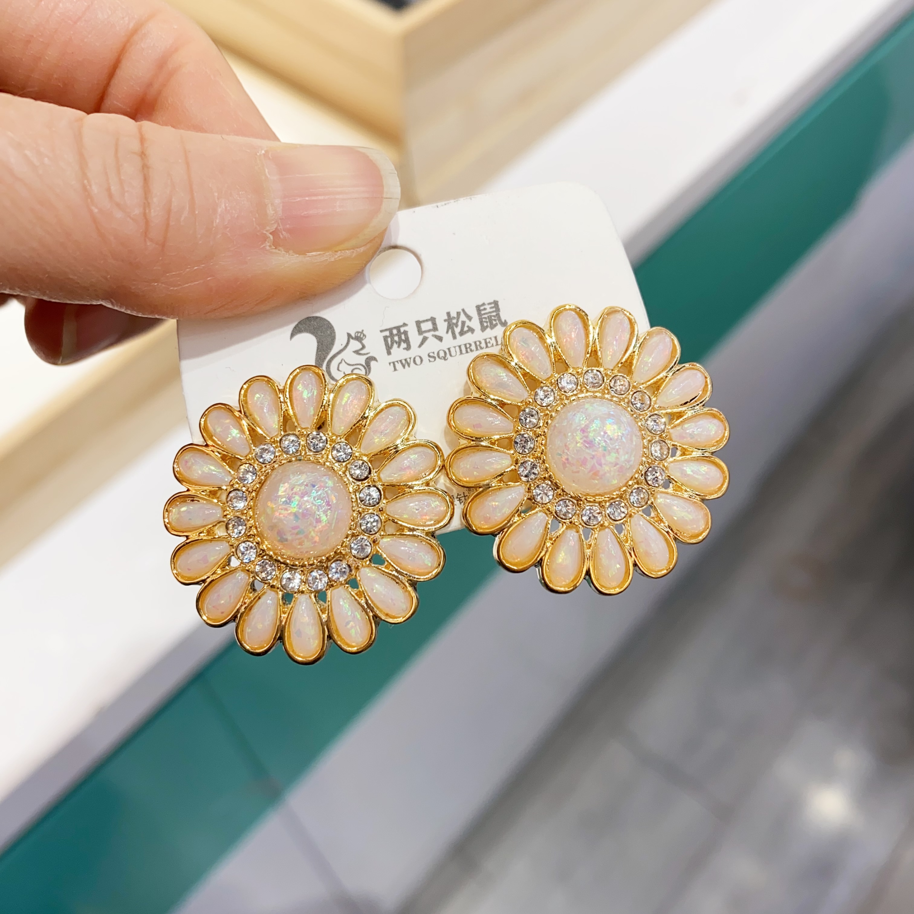 新中式珍珠耳环 高级感耳饰 饰品女士优雅耳环 精致耳饰礼物详情图3