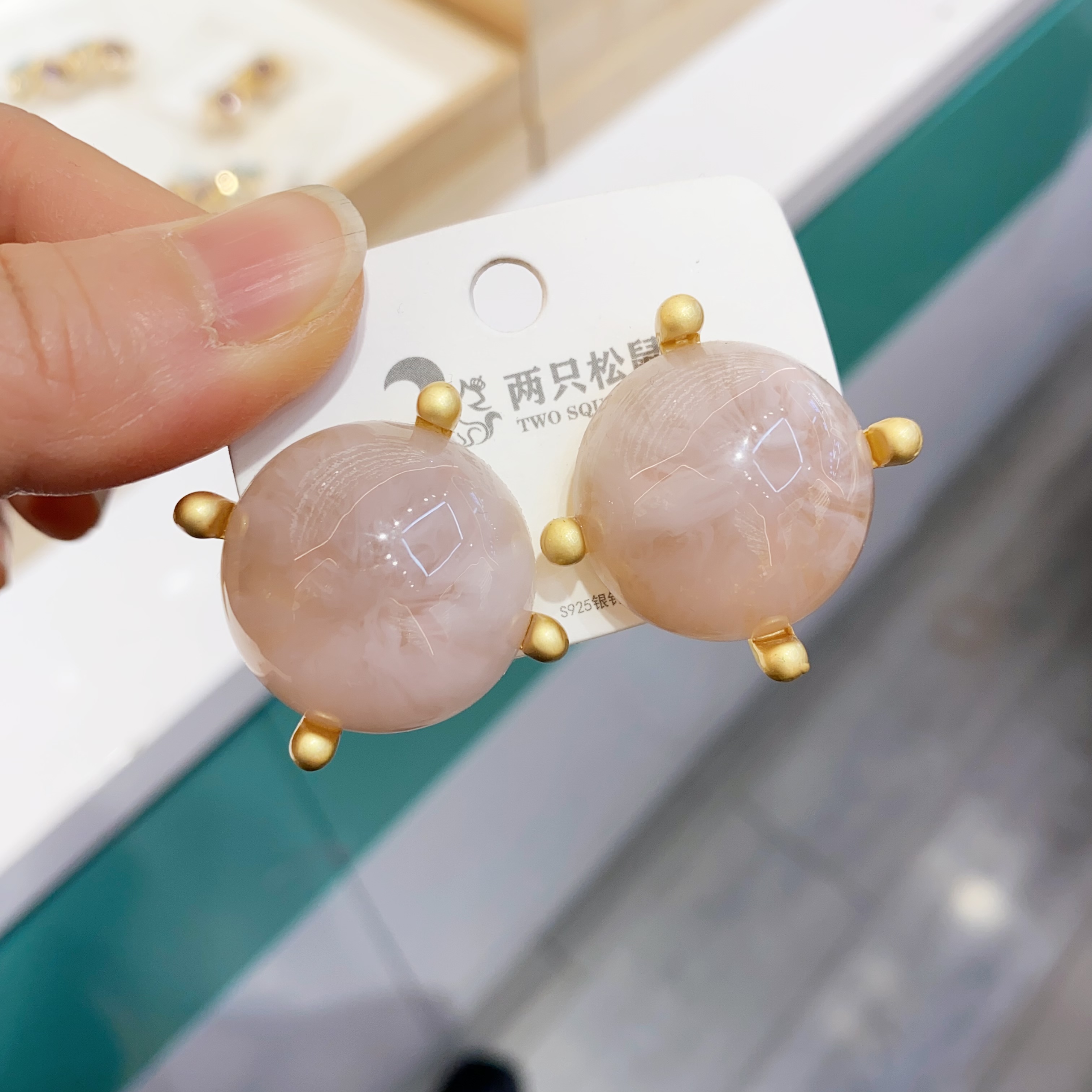 新中式珍珠耳环 高级感耳饰 饰品女士优雅耳环 精致耳饰礼物详情图7