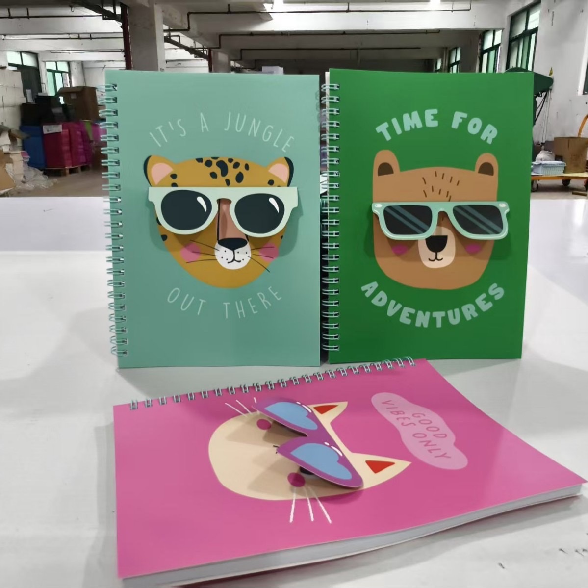 Customized cross-border animal glasses, coil books, creative notebook books, coil books, student planner and plan books, customized notebooks for foreign trade export detail image 2