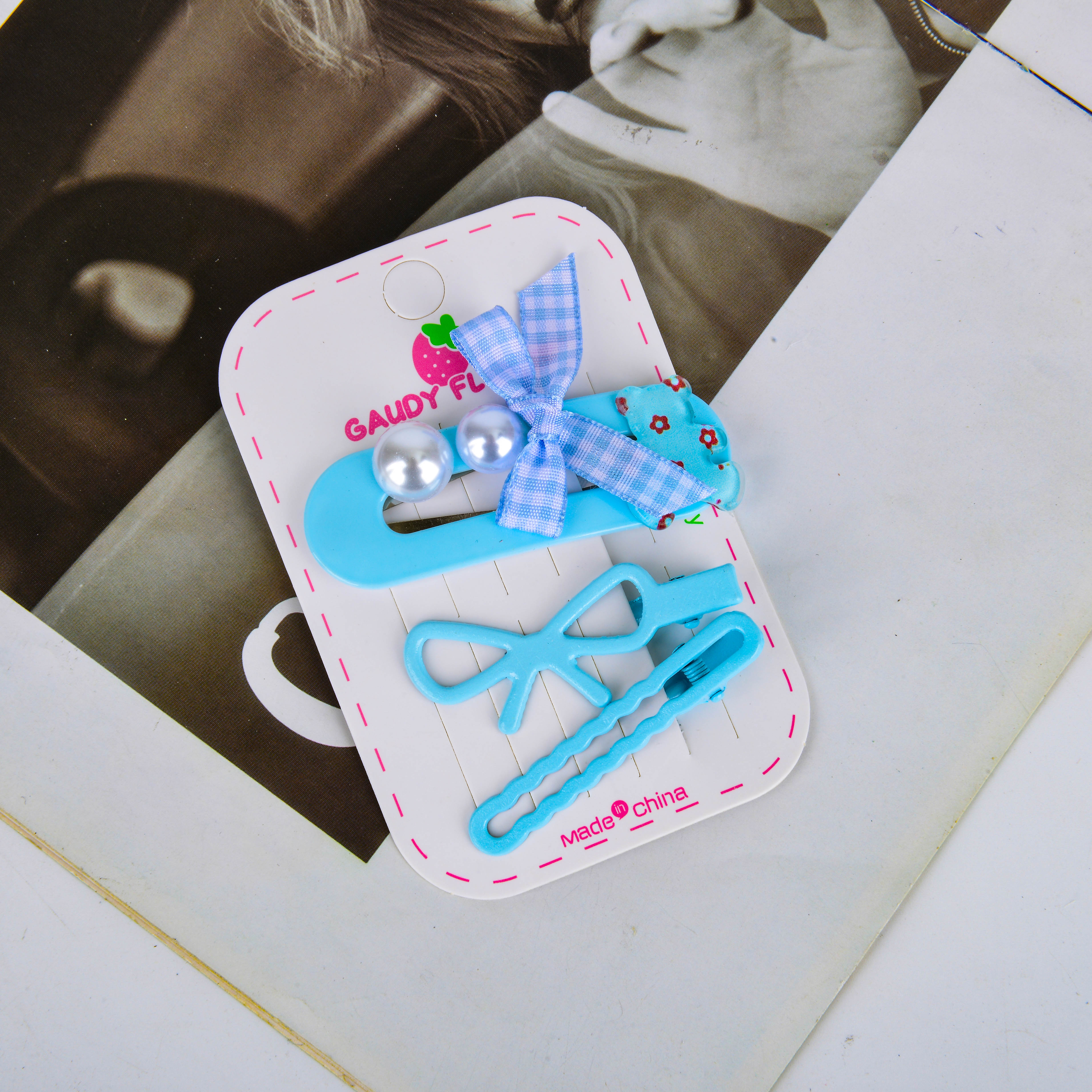 Pearl ribbon BB clip Item Picture