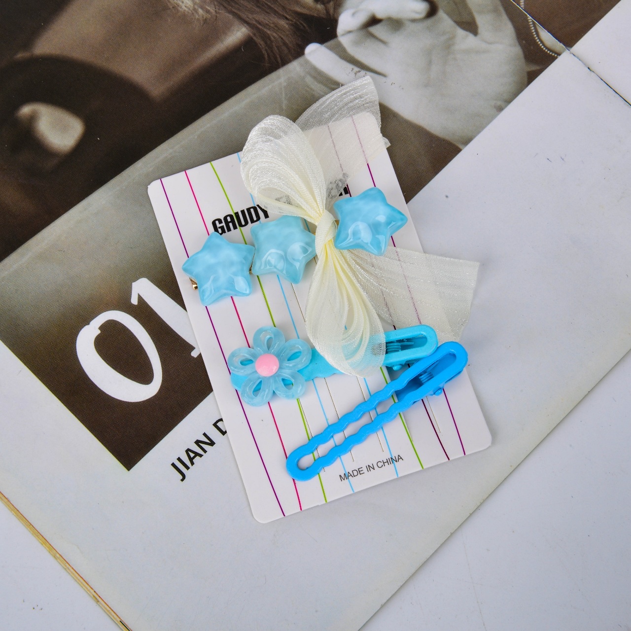Five-pointed star accessory hair clip details Picture