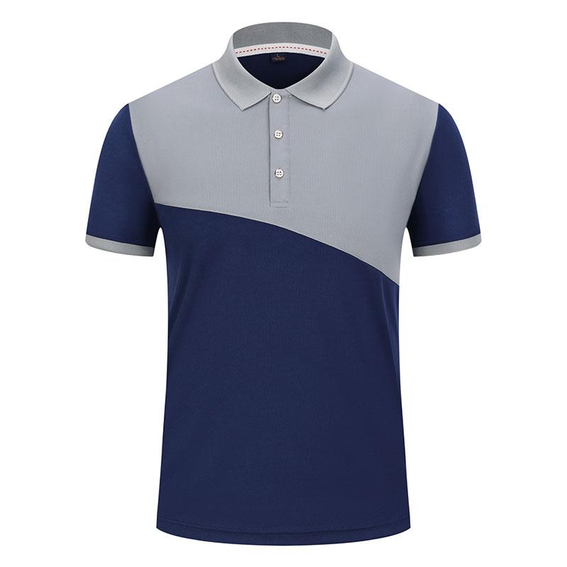Cross-border color-blocking sporty new short-sleeved lapel polo for both men and women, fashionable and casual polo for both men and women, simple and comfortable short-sleeved trendy polo detail image 10