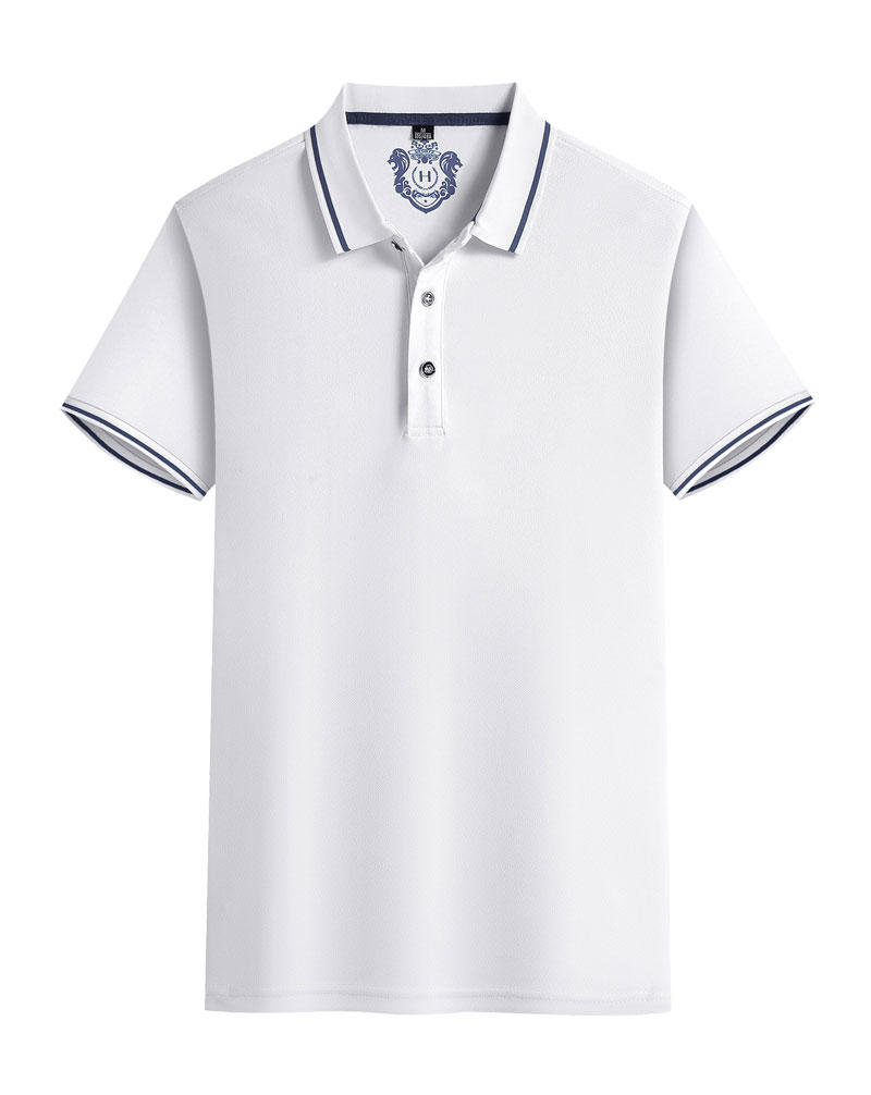 Cross-border chiffon classic ribbed lapel summer short-sleeved POLO shirt, a lightweight, breathable, sweat-absorbent, quick-drying, comfortable for both men and women detail image 12