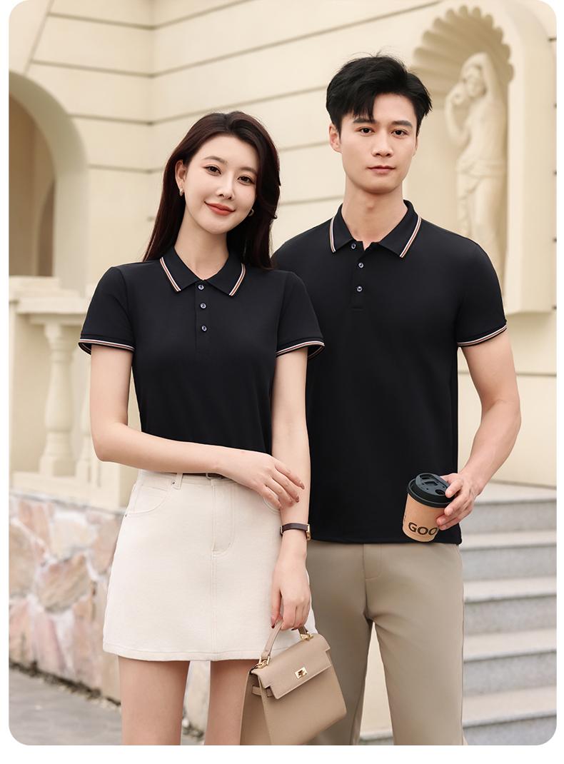 跨境冰感索罗纳拼色翻领新款短袖翻领polo 男女同款潮流衣服 时尚休闲男女同款polo简约舒适短袖潮流polo