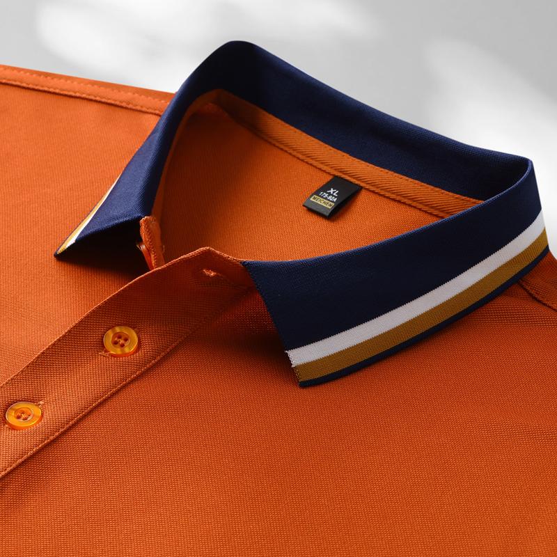 Cross-border wide jacquard fringe lapel new short-sleeved lapel polo for both men and women, fashionable and casual polo for both men and women, simple and comfortable short-sleeved trendy polo detail image 11