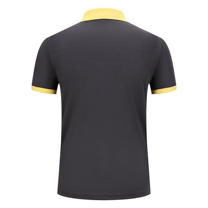 Cross-border color-blocking sporty new short-sleeved lapel polo for both men and women, fashionable and casual polo for both men and women, simple and comfortable short-sleeved trendy polo detail image 7