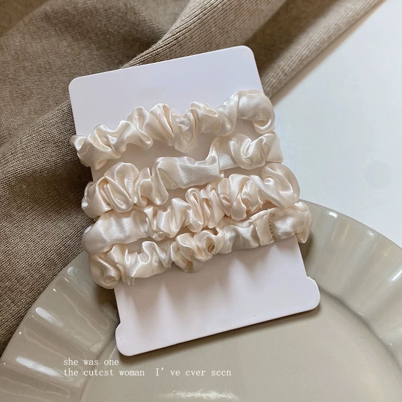 French large intestine hair band, women's spring and summer hair tie, ponytail hair tie, high elasticity and durable rubber band, high-end hair accessory detail image 6